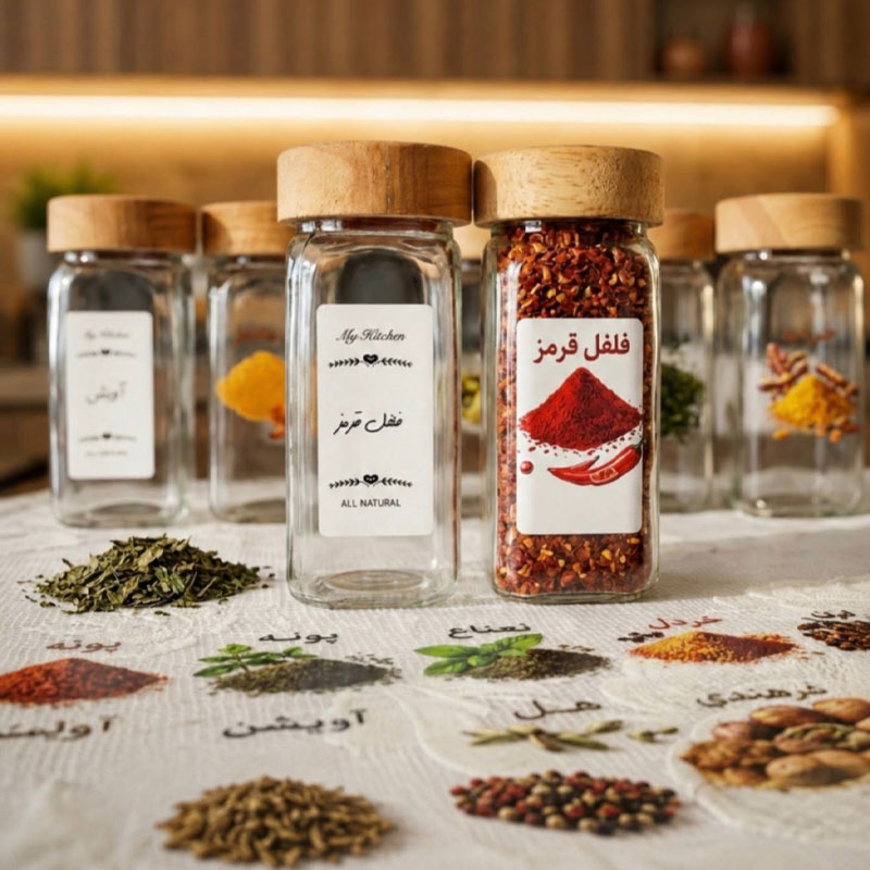 Spice-label-2 لیبل ادویه شفاف پینترستی